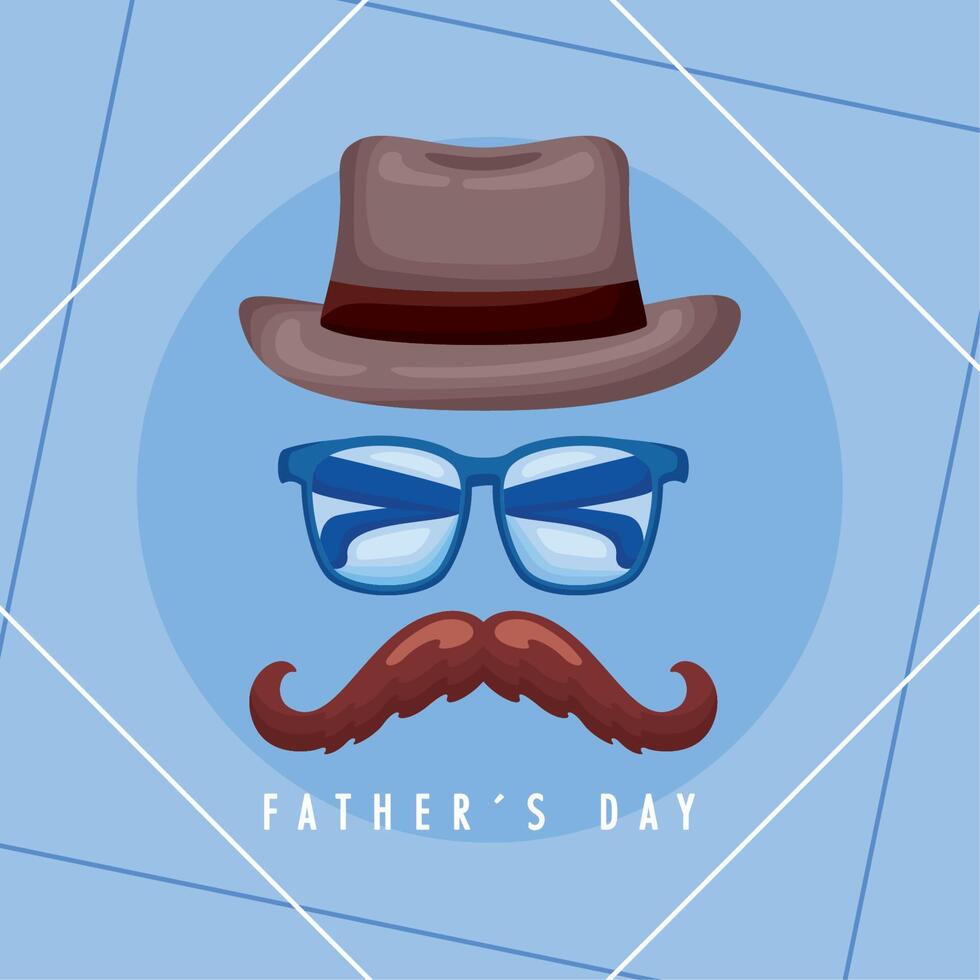 fathers day card vector