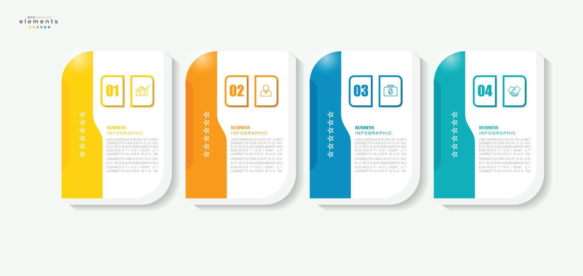 vector illustration Infographic design template with icons and 4 options or steps. Can be used for process, presentations, layout, banner,info graph.
