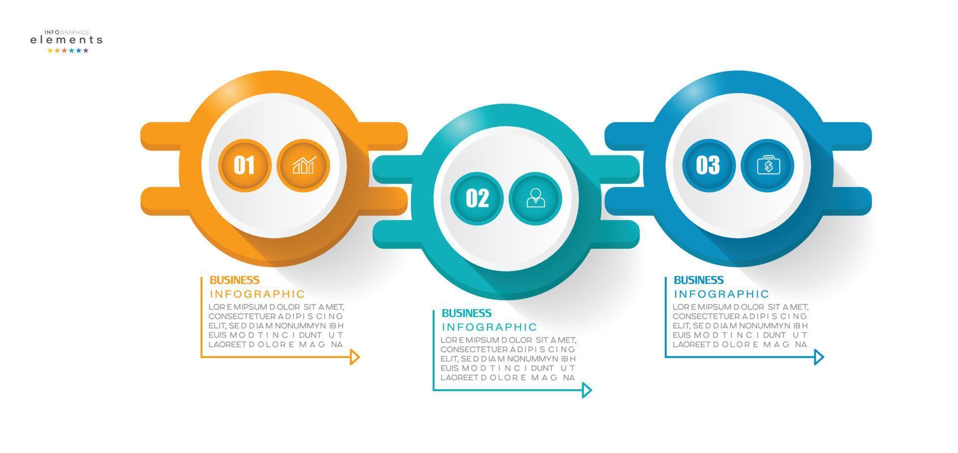 vector illustration Infographic design template with icons and 3 options or steps. Can be used for process, presentations, layout, banner,info graph.