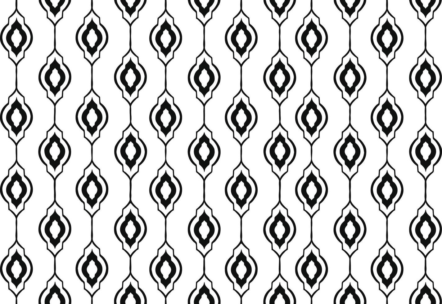 Textil de adorno de patrones sin fisuras rítmicos en blanco y negro vector
