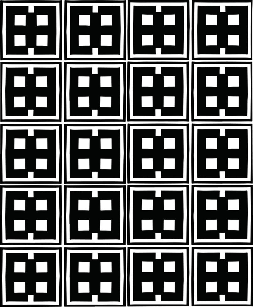 Textil de adorno de patrones sin fisuras rítmicos en blanco y negro vector