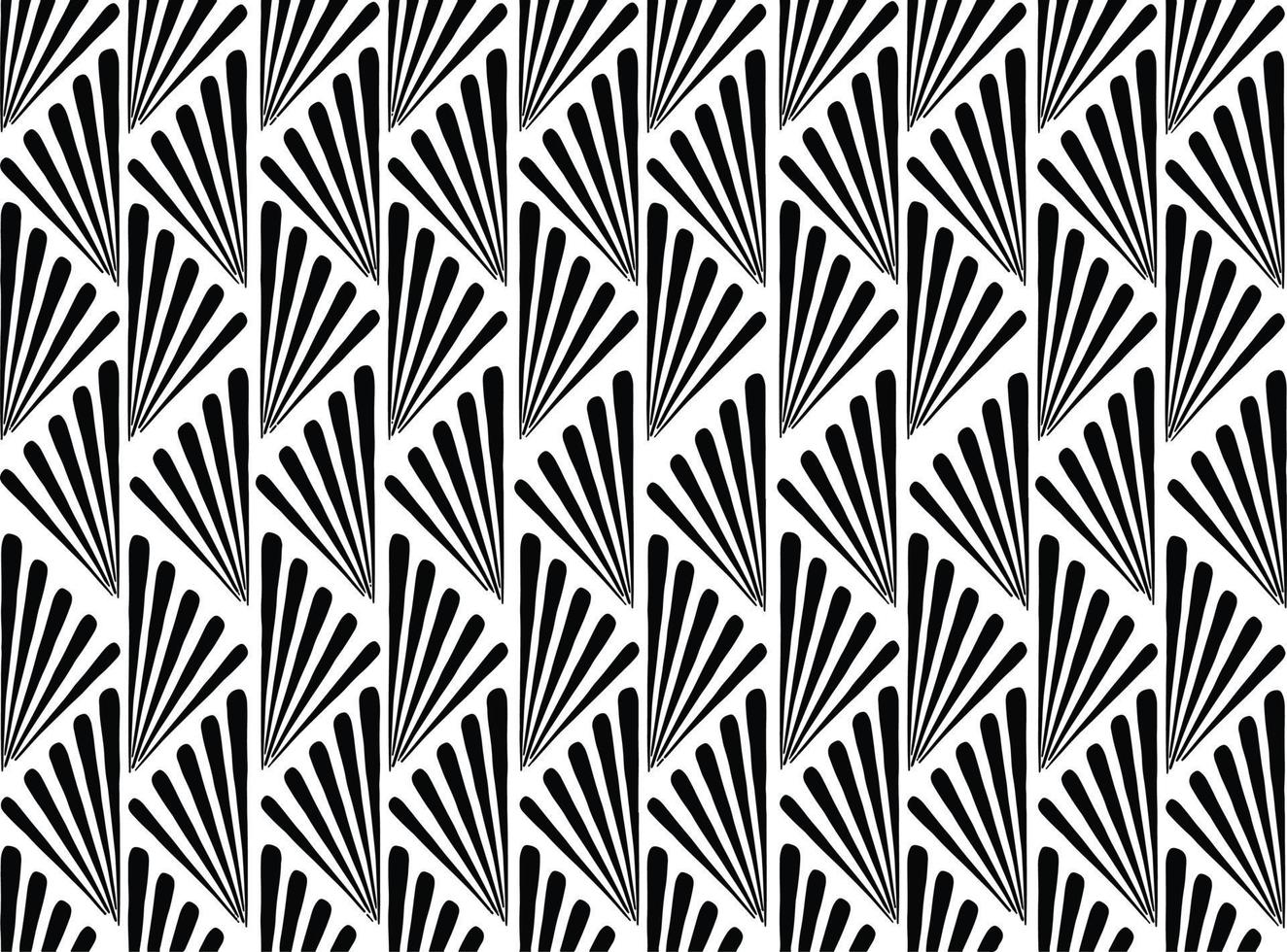 Textil de adorno de patrones sin fisuras rítmicos en blanco y negro vector