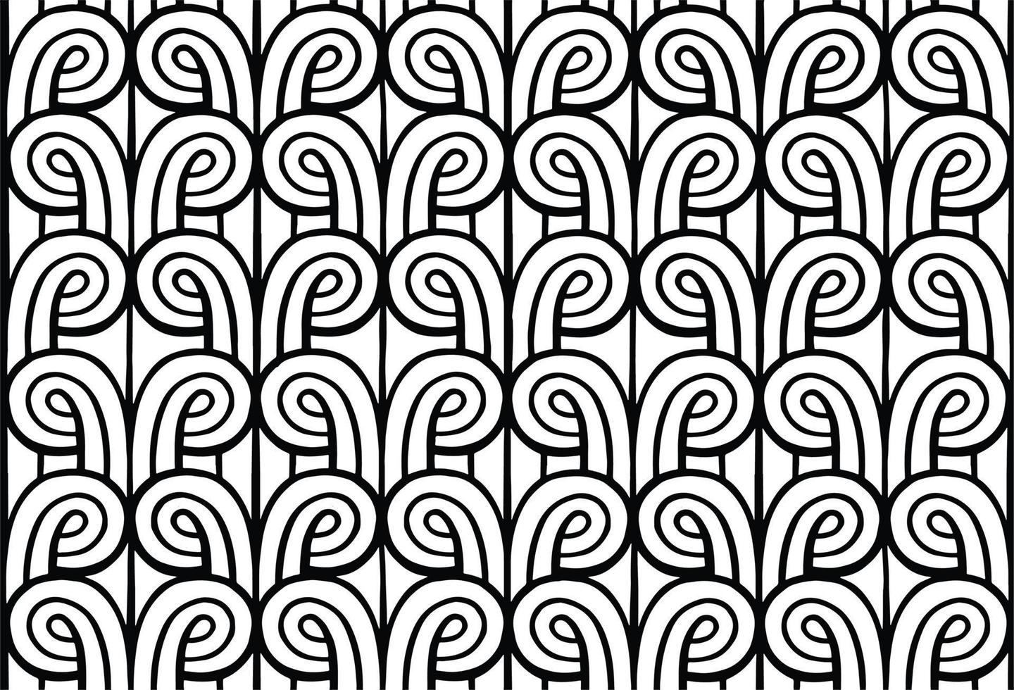 Textil de adorno de patrones sin fisuras rítmicos en blanco y negro vector