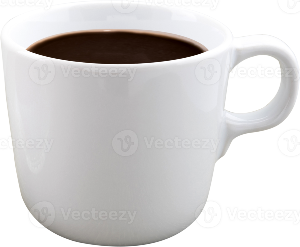 café em xícara branca isolada png