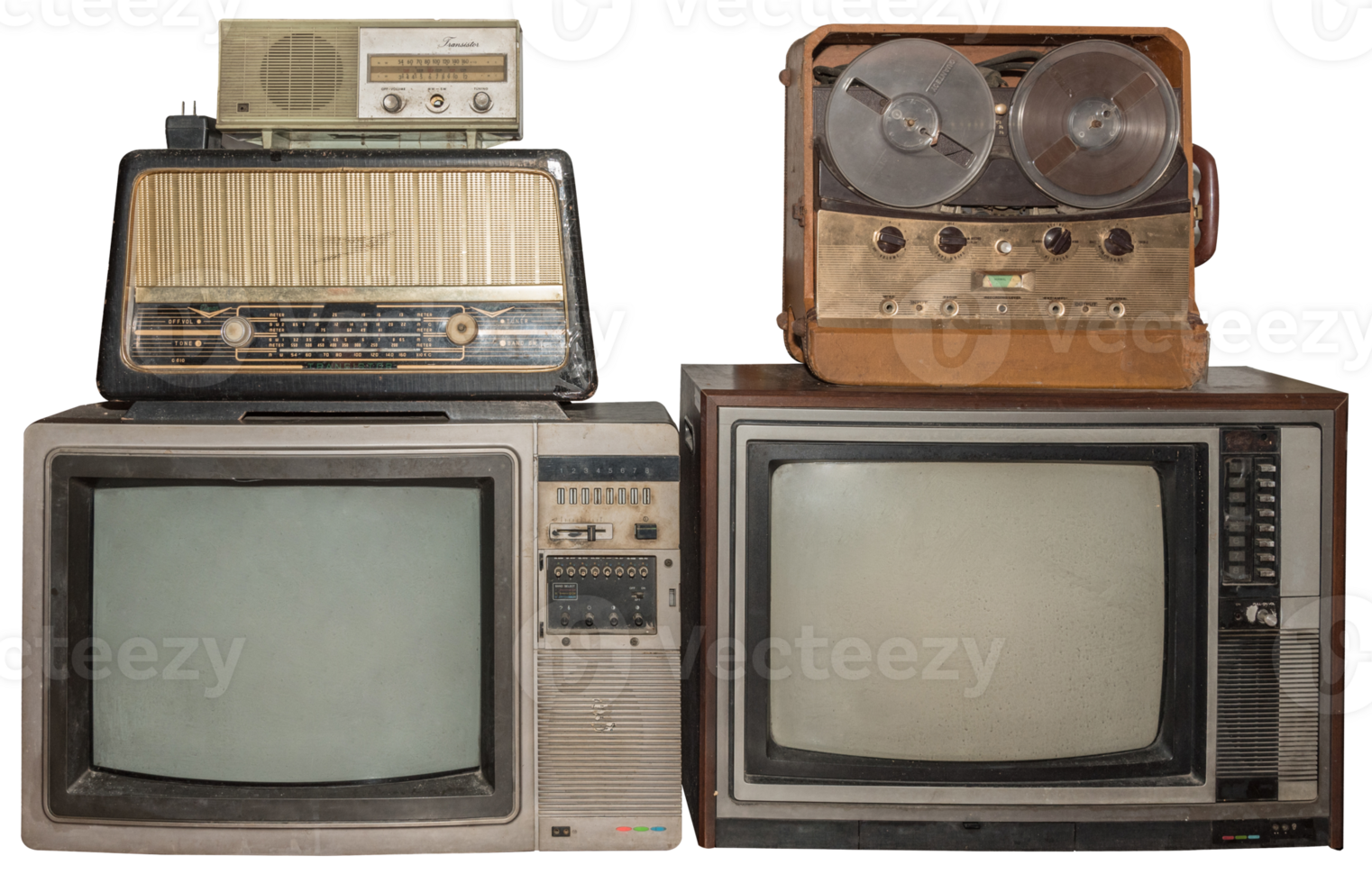 Old TV isolated png