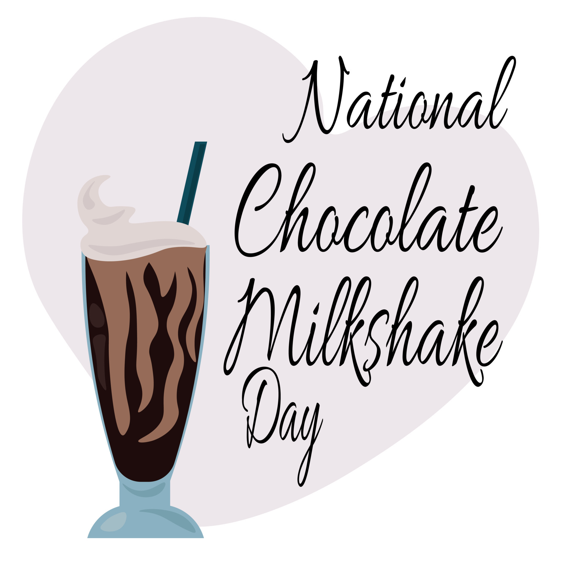 National Chocolate Milkshake Day, idea for a banner or menu with a