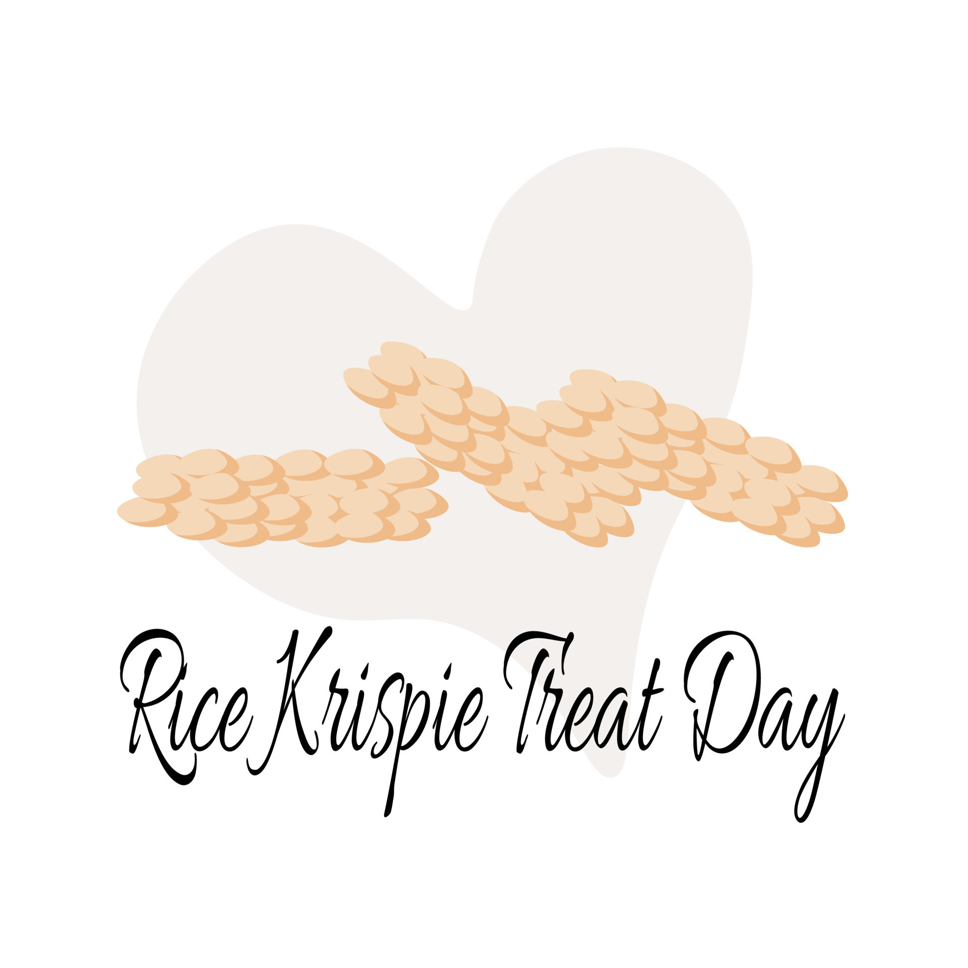 día de golosinas de arroz krispie, idea para un cartel o diseño de menú