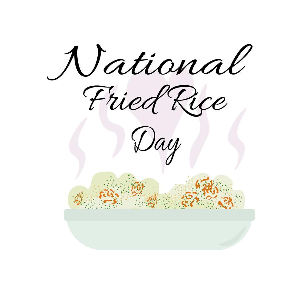 National Fried Rice Day, idea for a poster or menu design 11124911