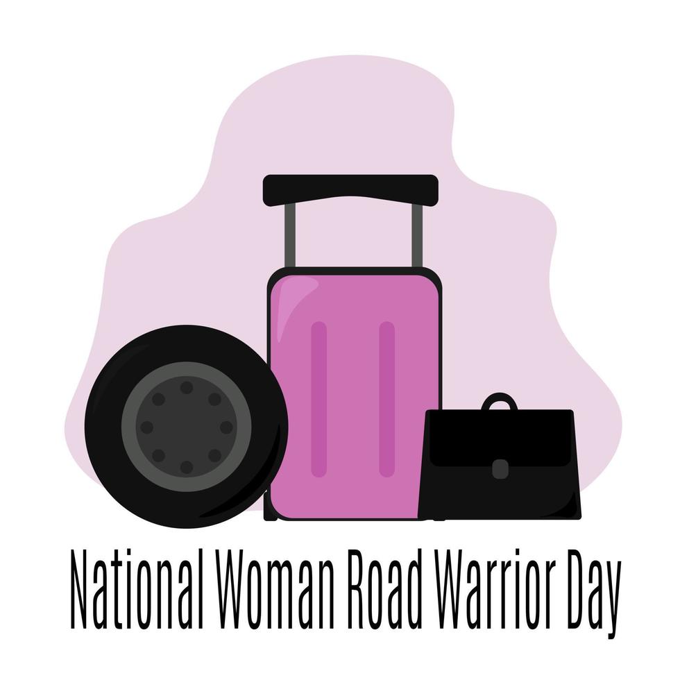 National Woman Road Warrior Day, idea for poster, banner or postcard vector