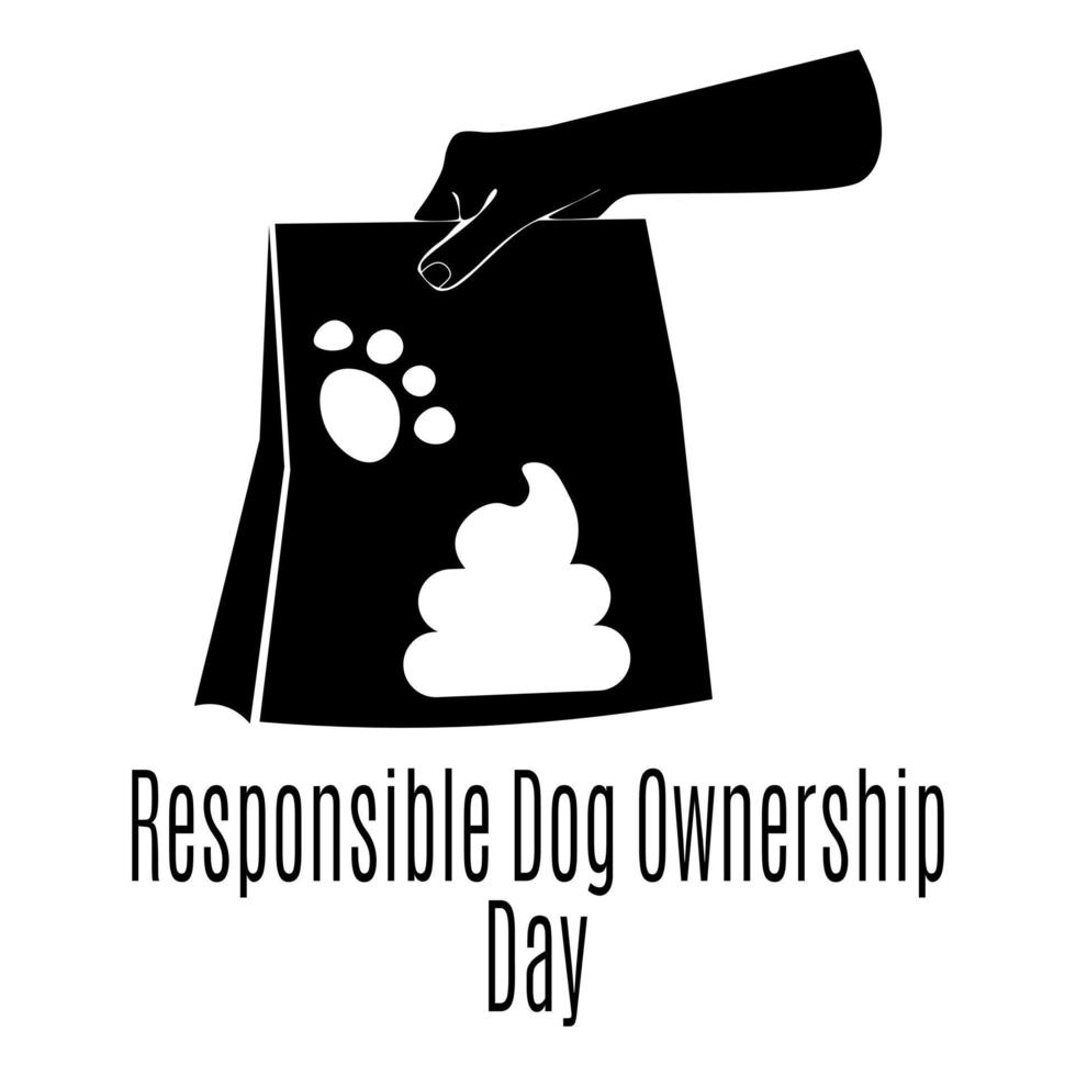 Responsible Dog Ownership Day, idea for a banner or poster, clean up after your pet vector