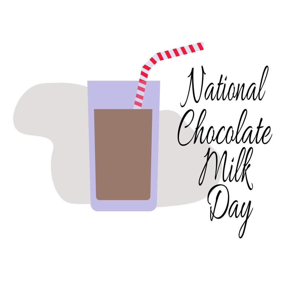 National Chocolate Milk Day, idea for poster, banner or menu design vector