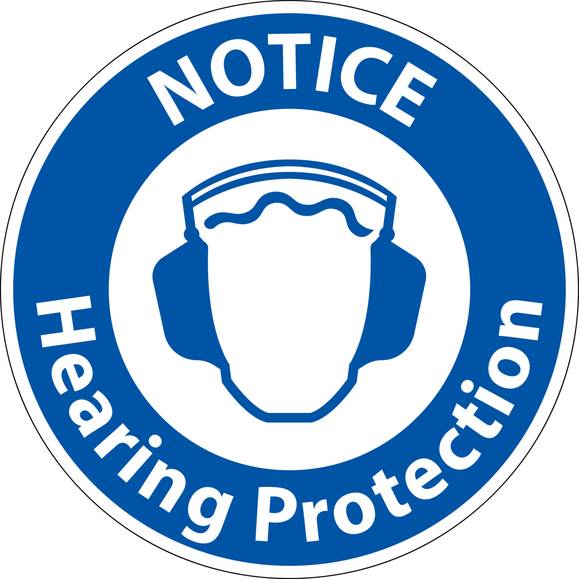 Notice Hearing Protection Required In This Area. On White Background 11125066 Vector Art at Vecteezy