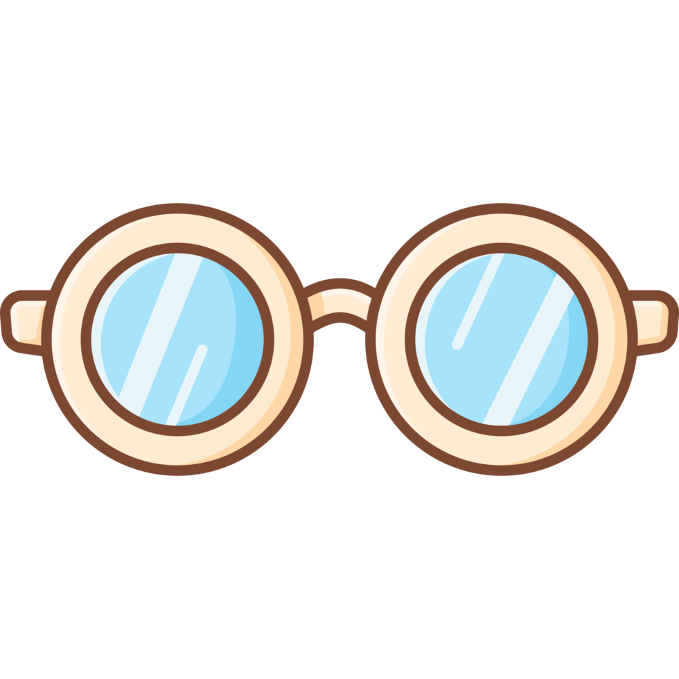 Cute Glasses Cartoon Icon png