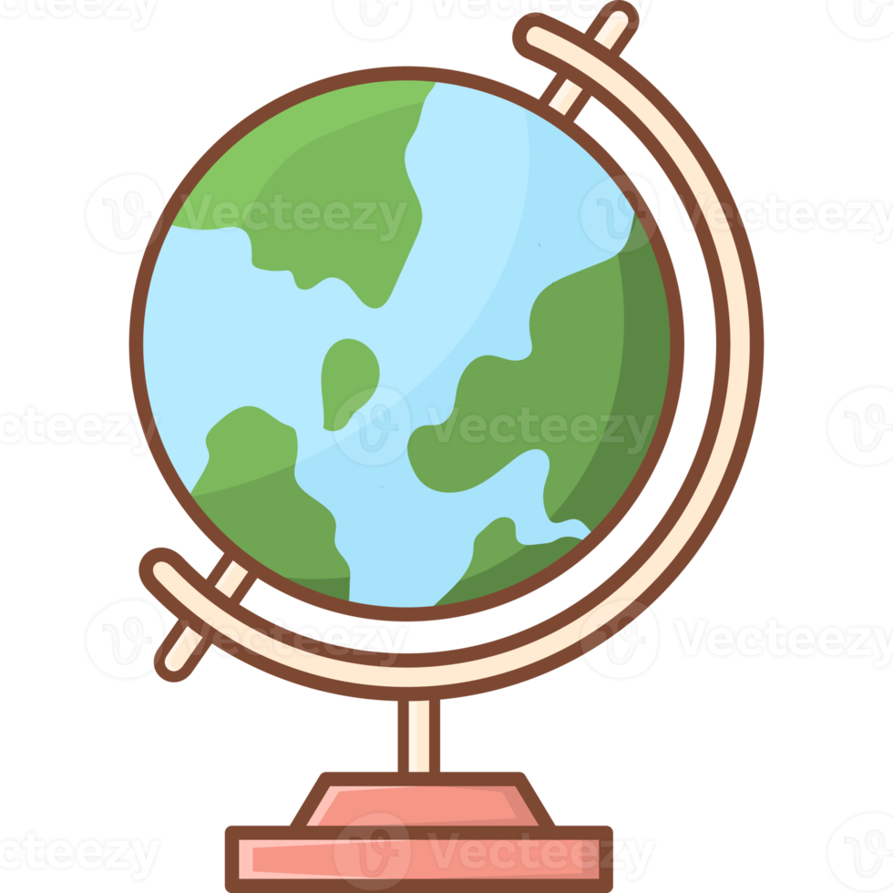 Cute Globe Cartoon Icon png