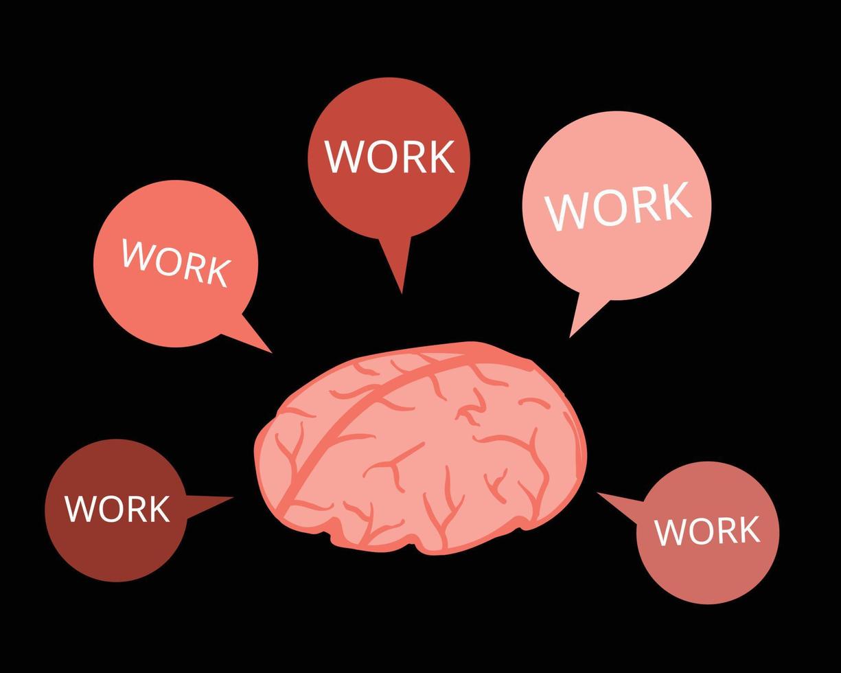 career fomo or Fear of Missing Out for feeling bad when you are having a break and you think it might affect your work vector