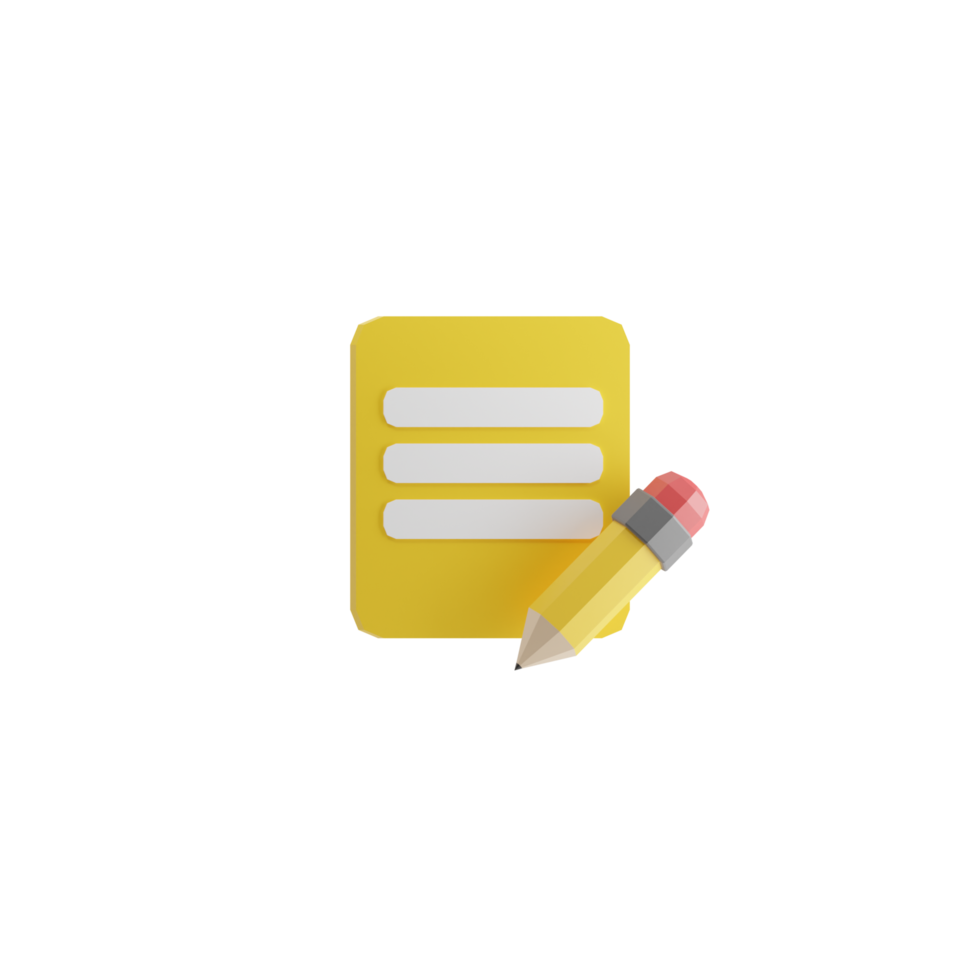 3d icono de archivo aislado con formato png