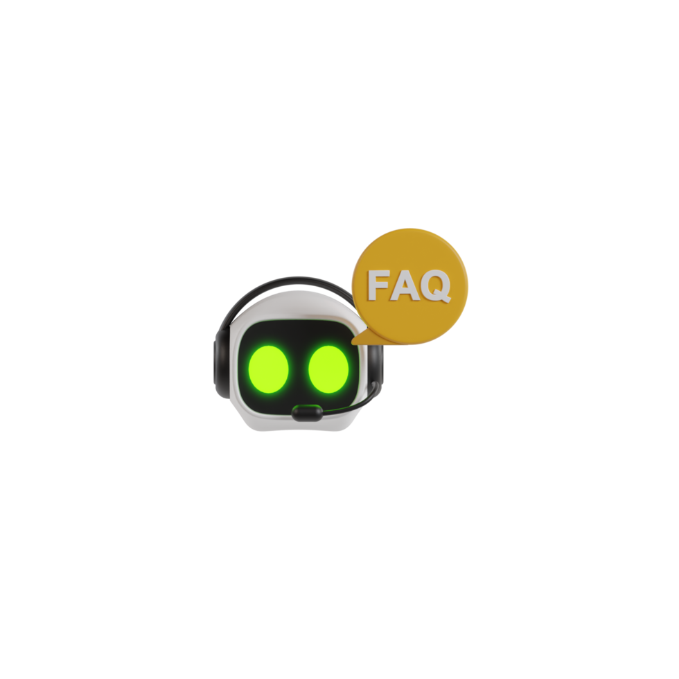 3d Isolated Customer Service Robot Icon png