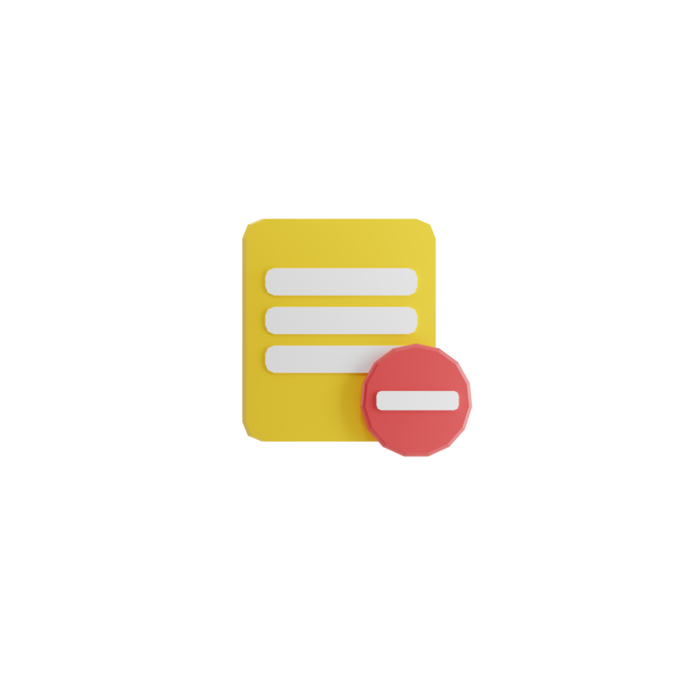 3D Isolated File Icon With Format png