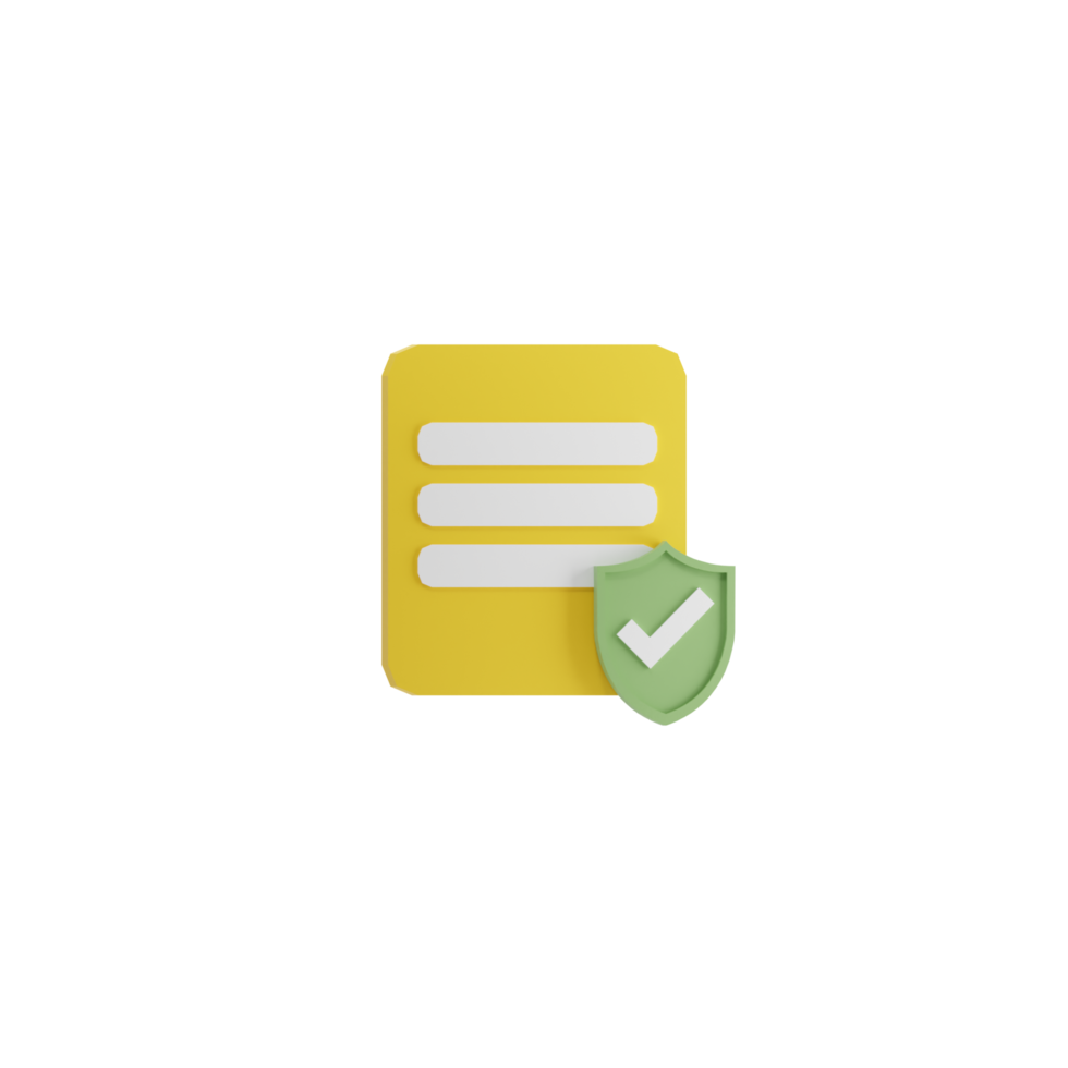 3D Isolated File Icon With Format png