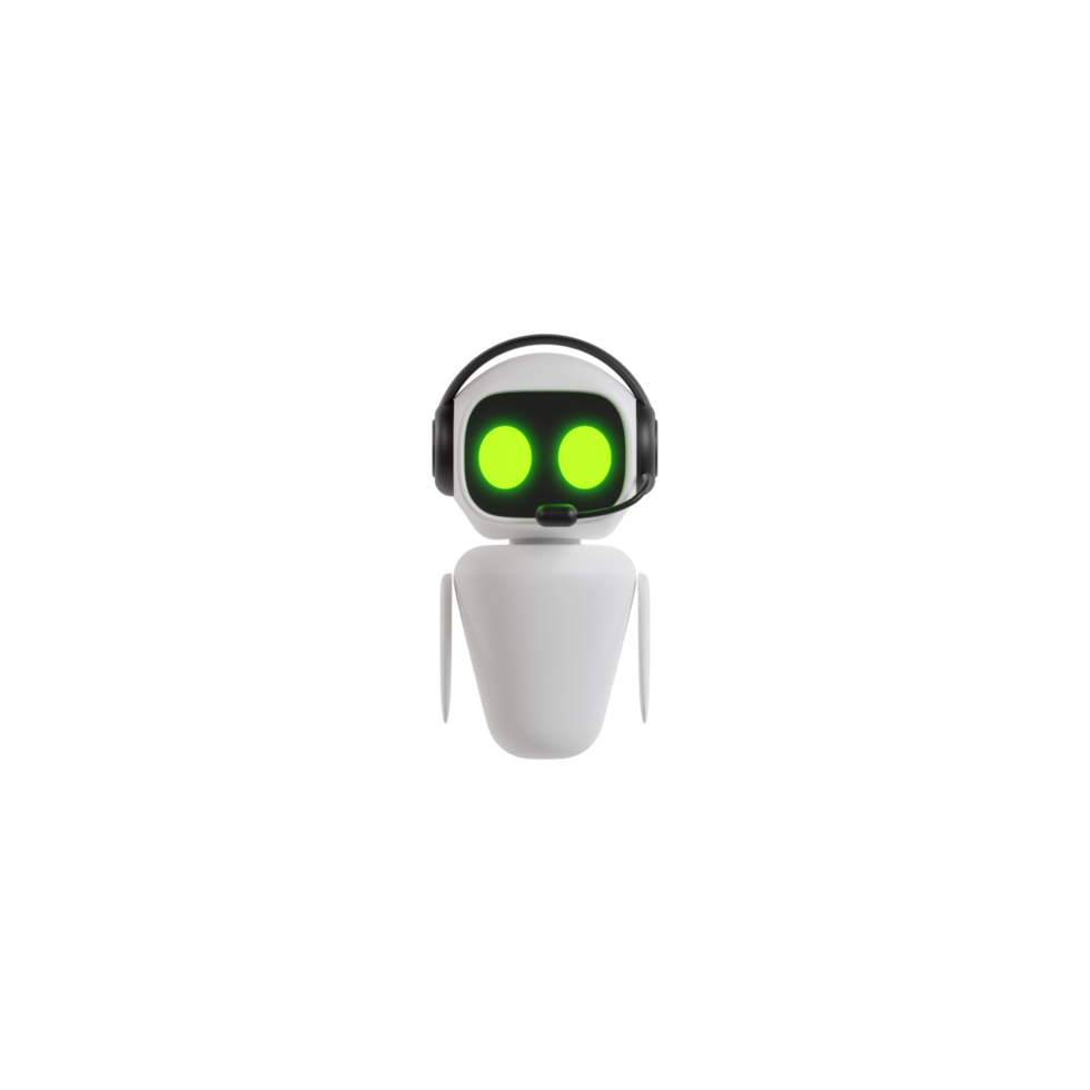 3d isolerat kund service robot ikon png