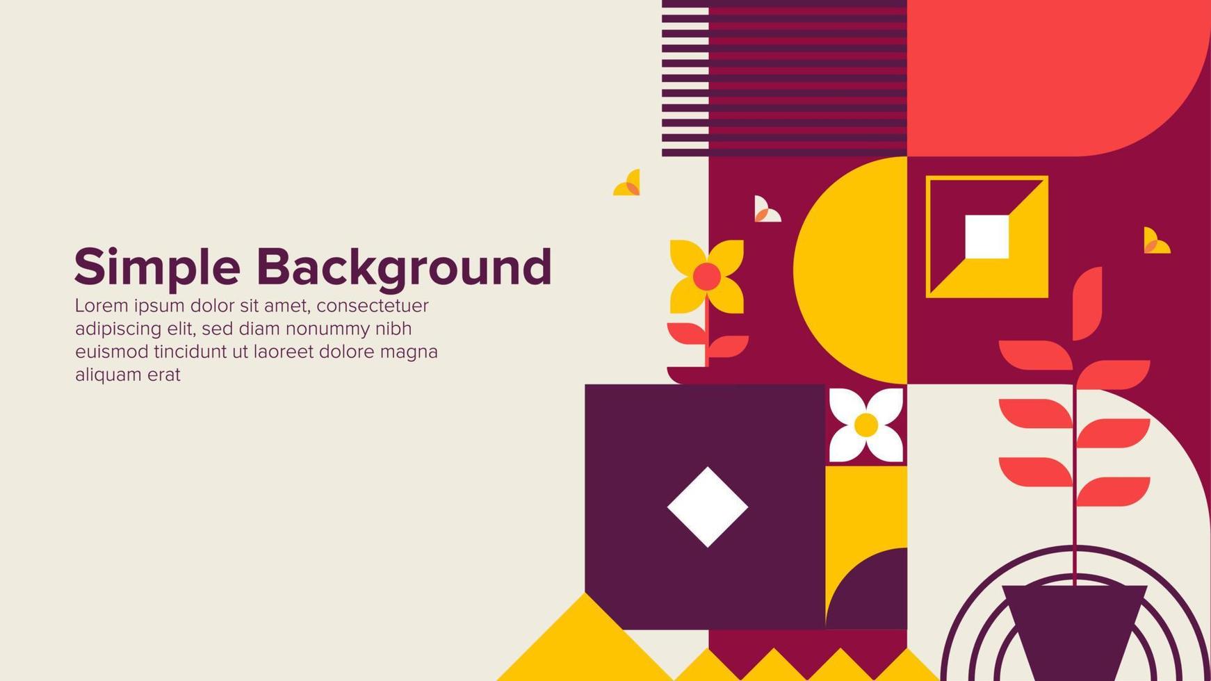 Simple background with creative shape vector