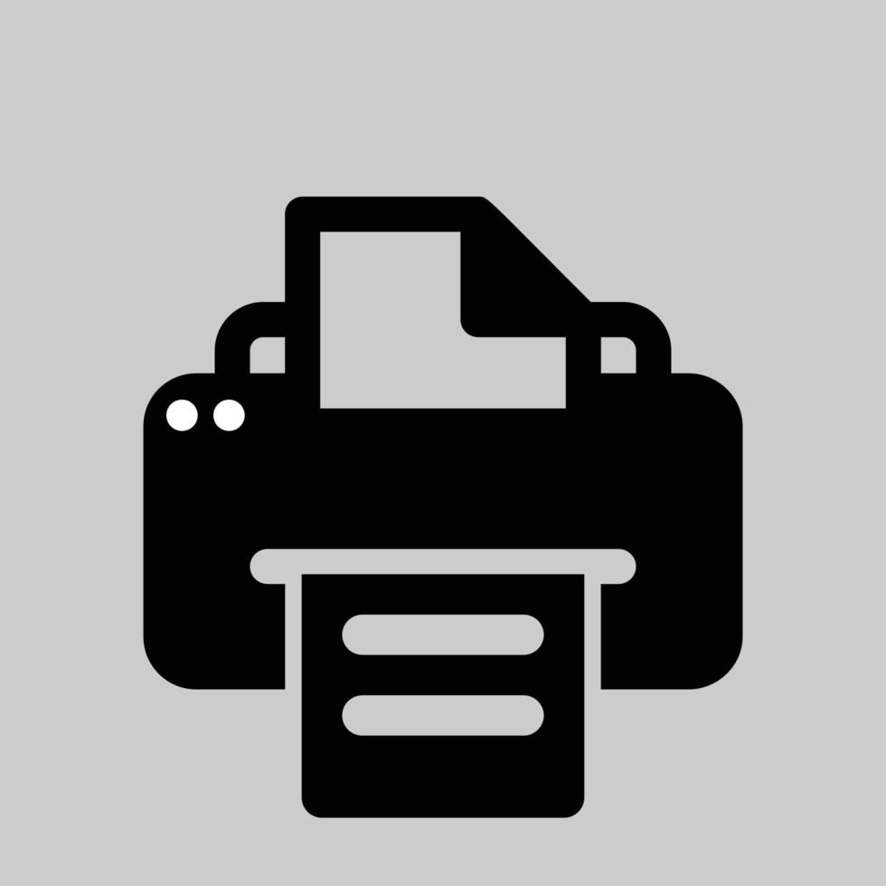 Copy, device, printer icon. Vector illustration, flat design.