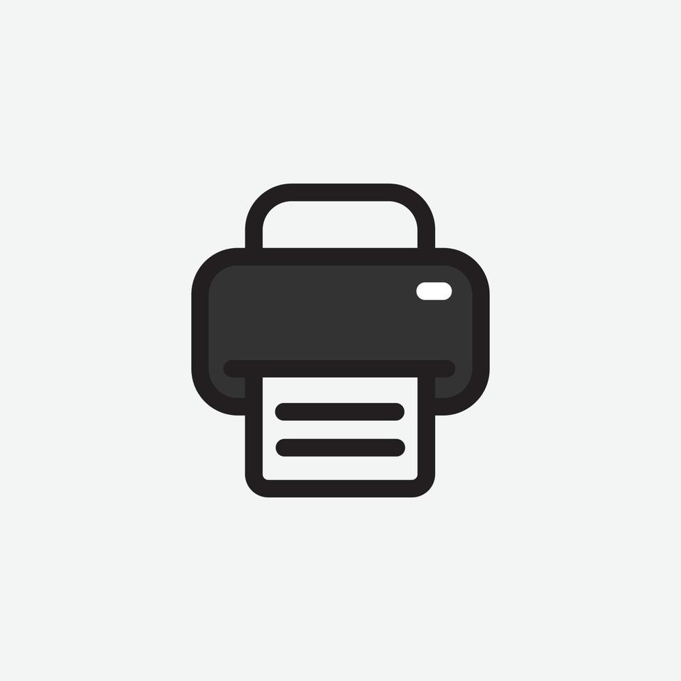 Copy, device, printer icon. Vector illustration, flat design.