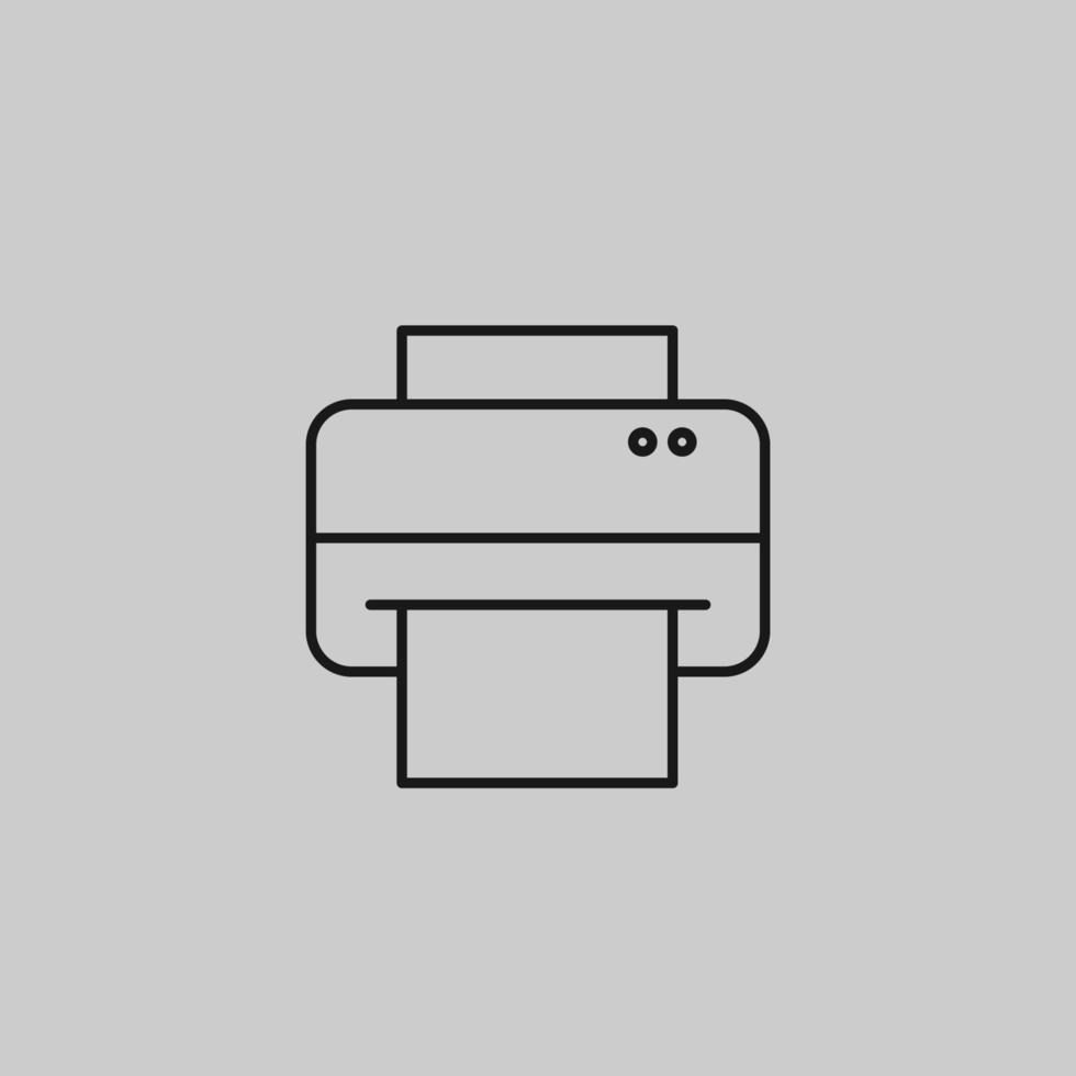 Copy, device, printer icon. Vector illustration, flat design.