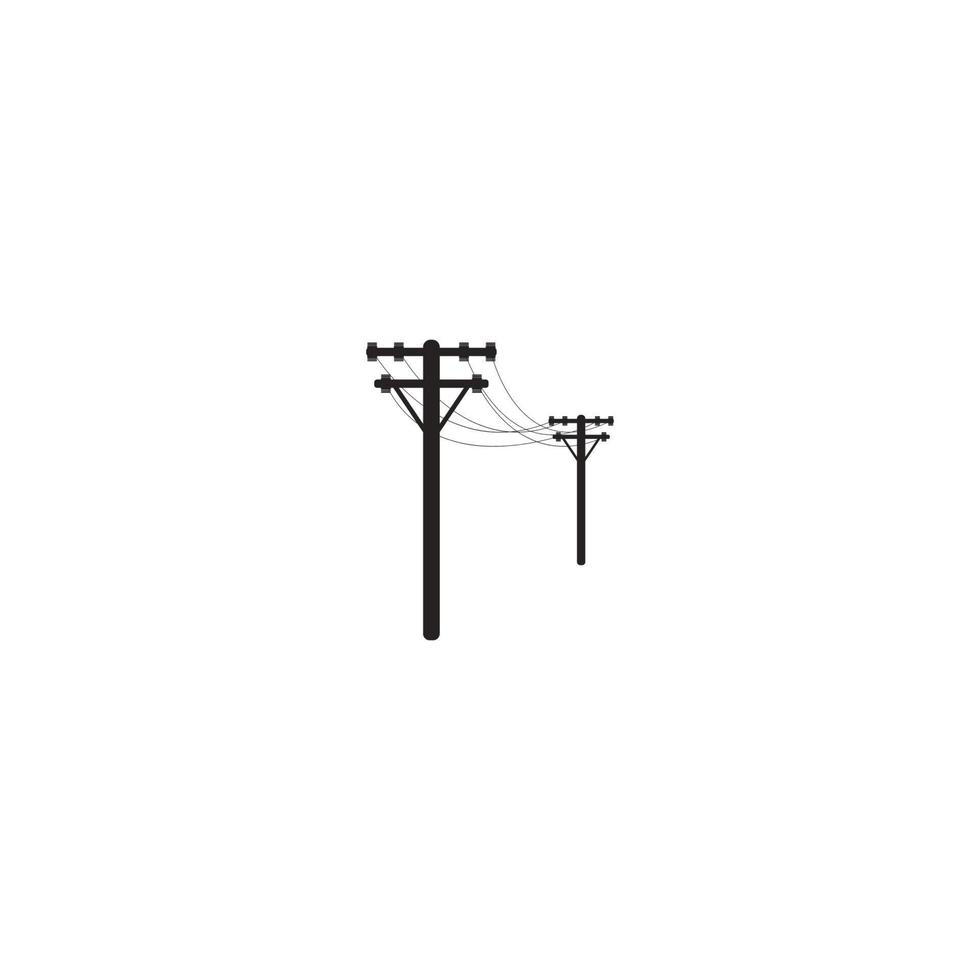 electric pole logo design illustration vector