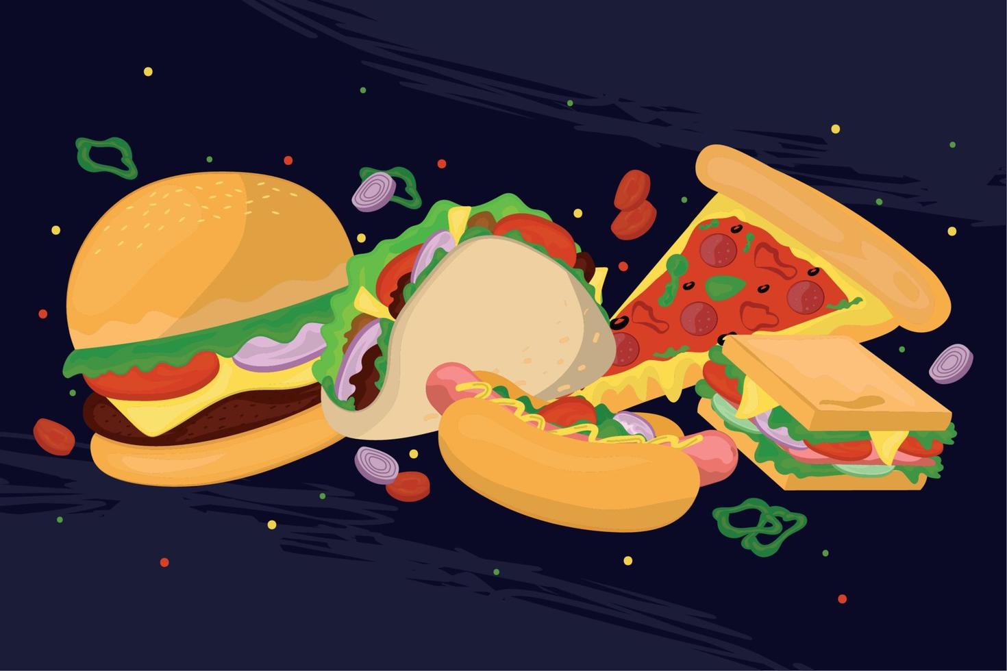 fast food concept vector