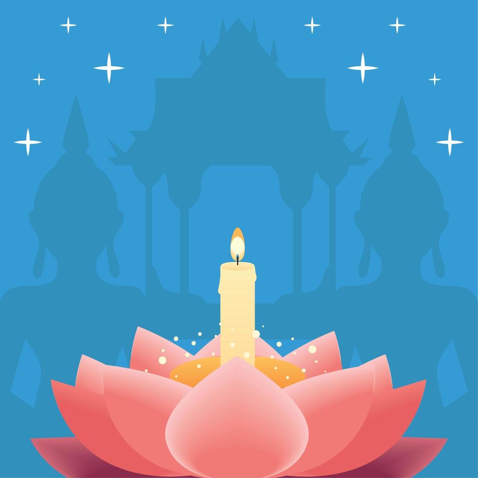 loy krathong thailand event vector