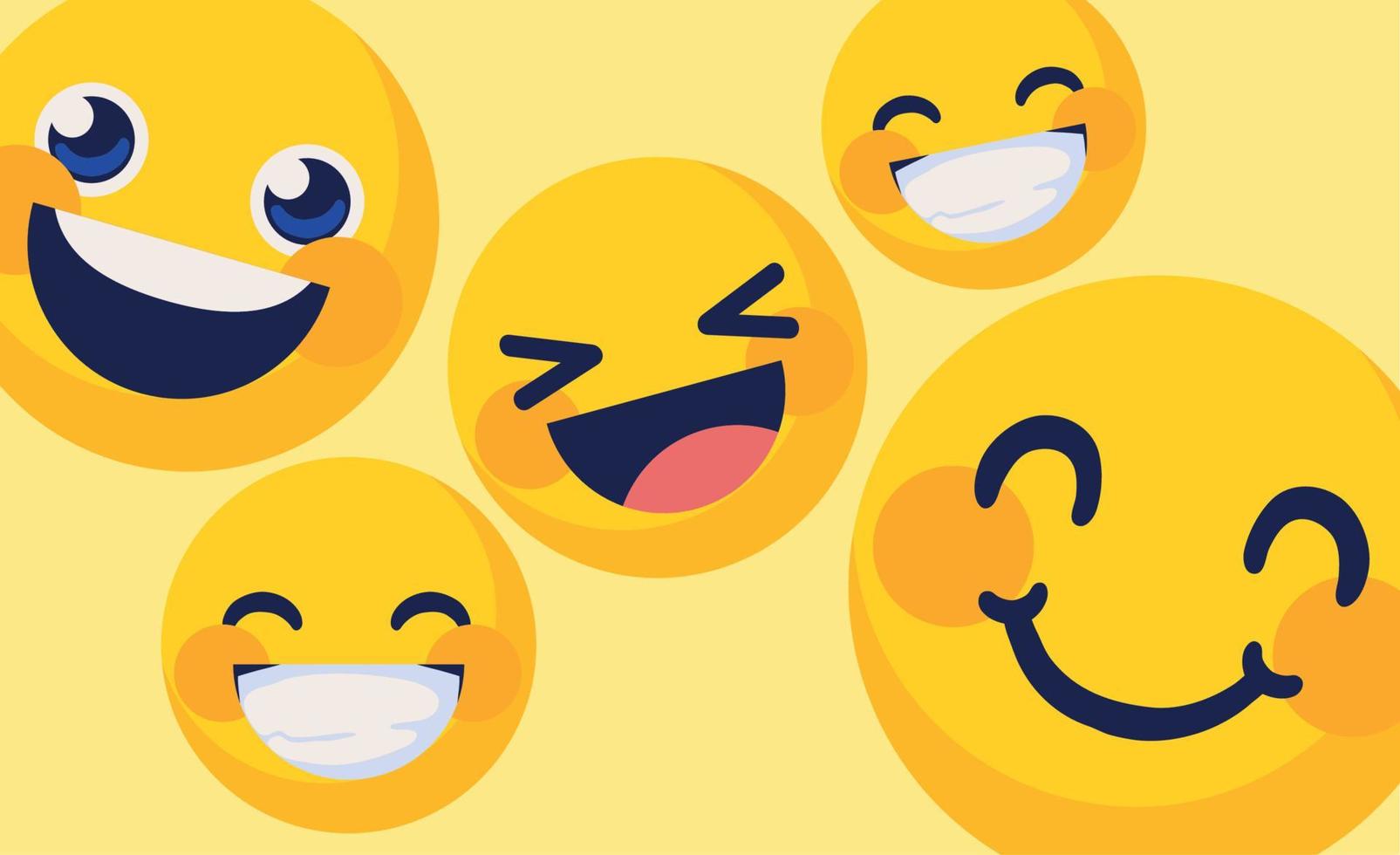 yellow happy emoji vector