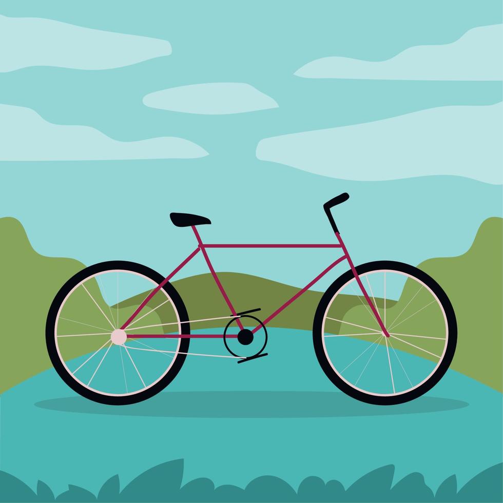 bicycle transport icon vector