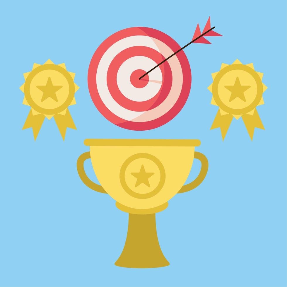 set of achievement prizes vector