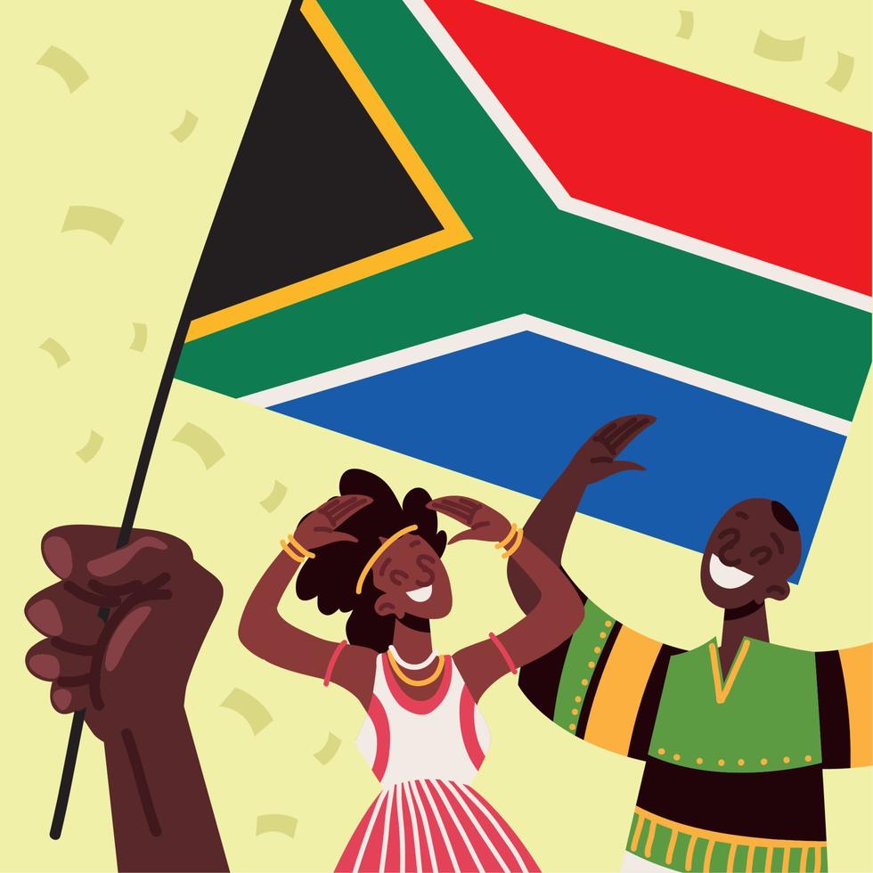 tarjeta de felicitación del día del patrimonio de áfrica vector