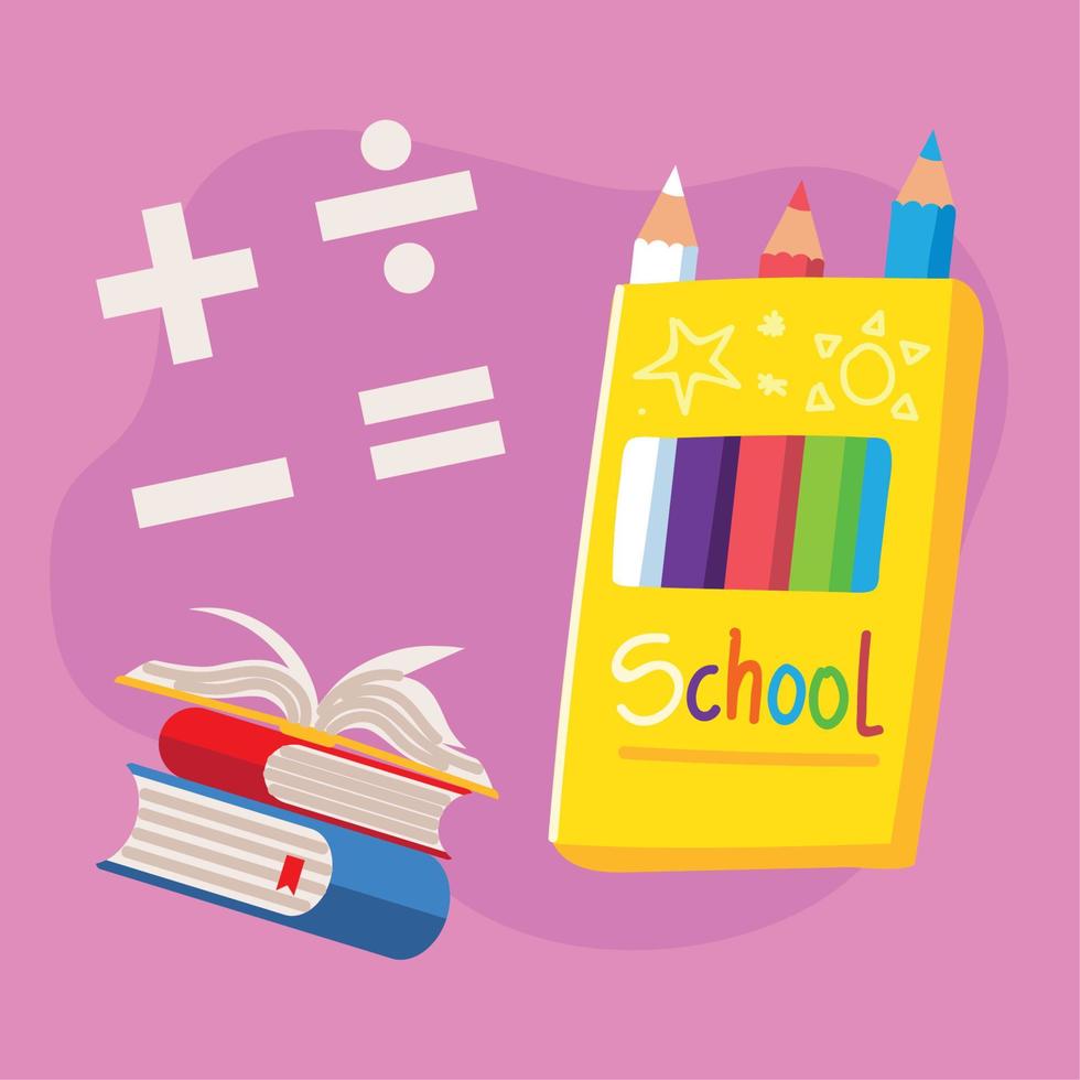 icon collection school vector