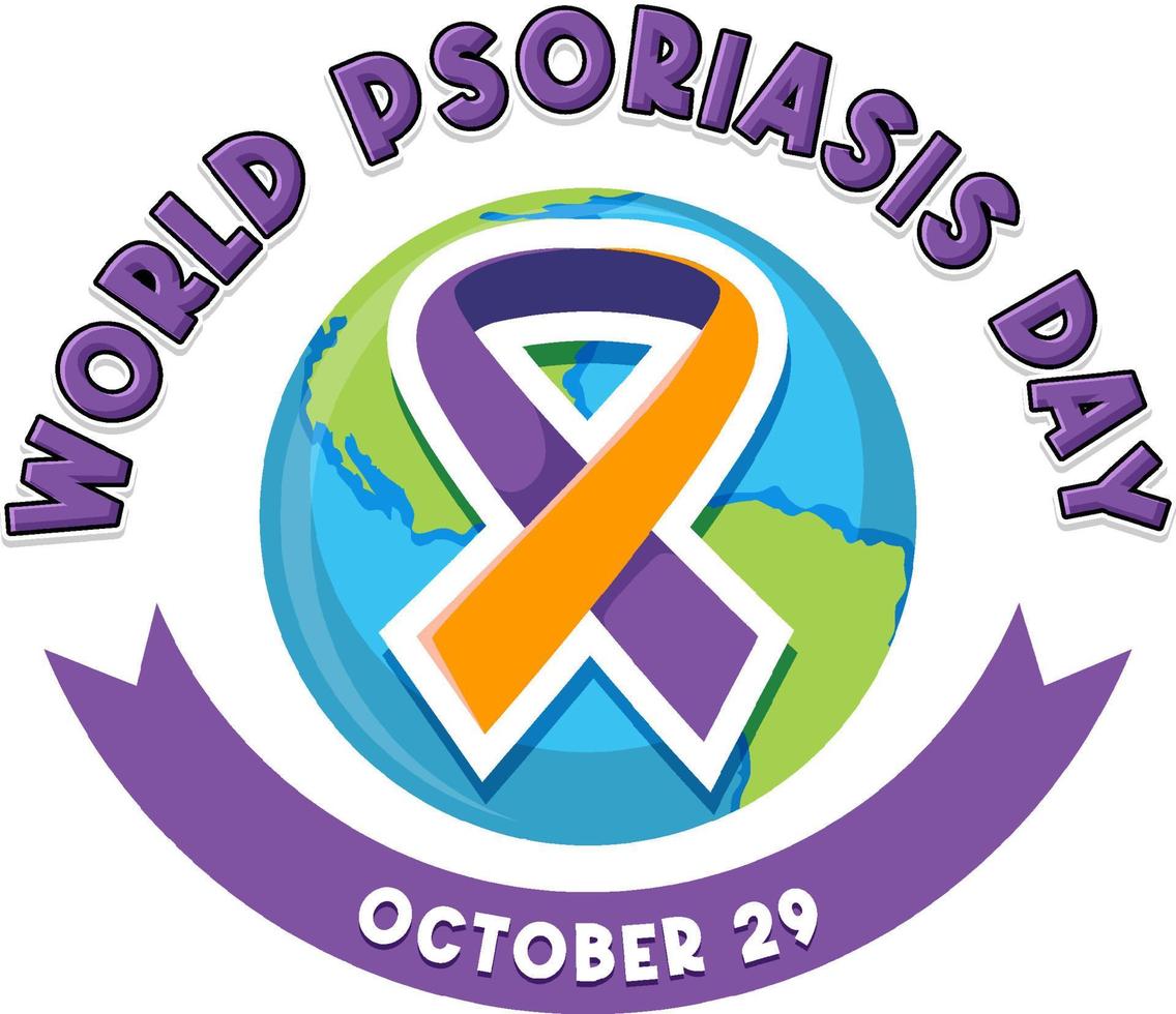 cartel del día mundial de la psoriasis vector