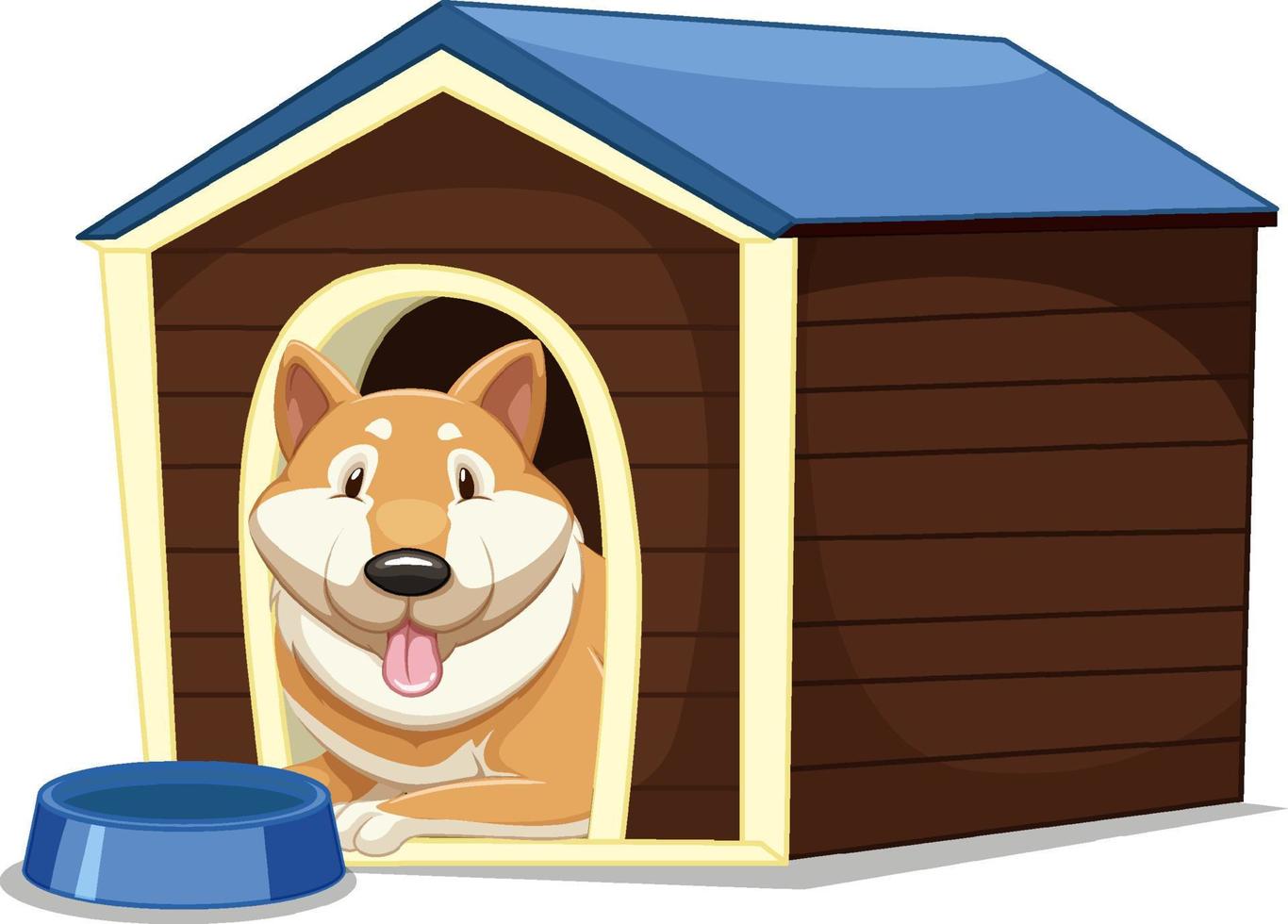 Cute dog in a house vector