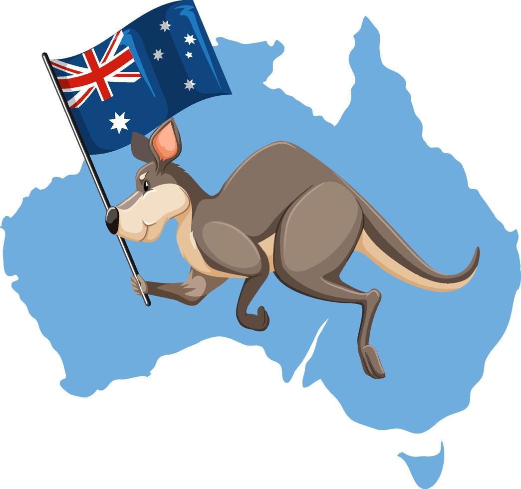 dibujos animados de animales australianos wallaby vector