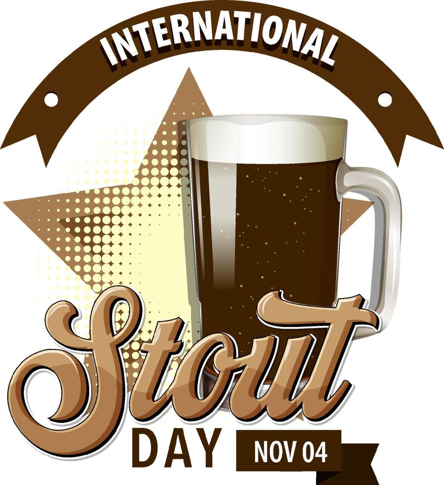International Stout Day Banner Design vector