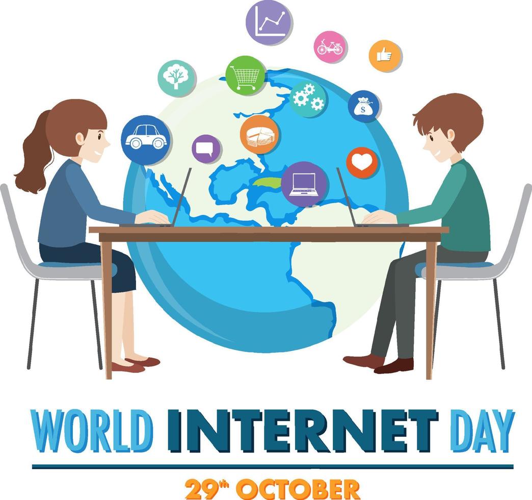 World Internet Day Banner Design vector
