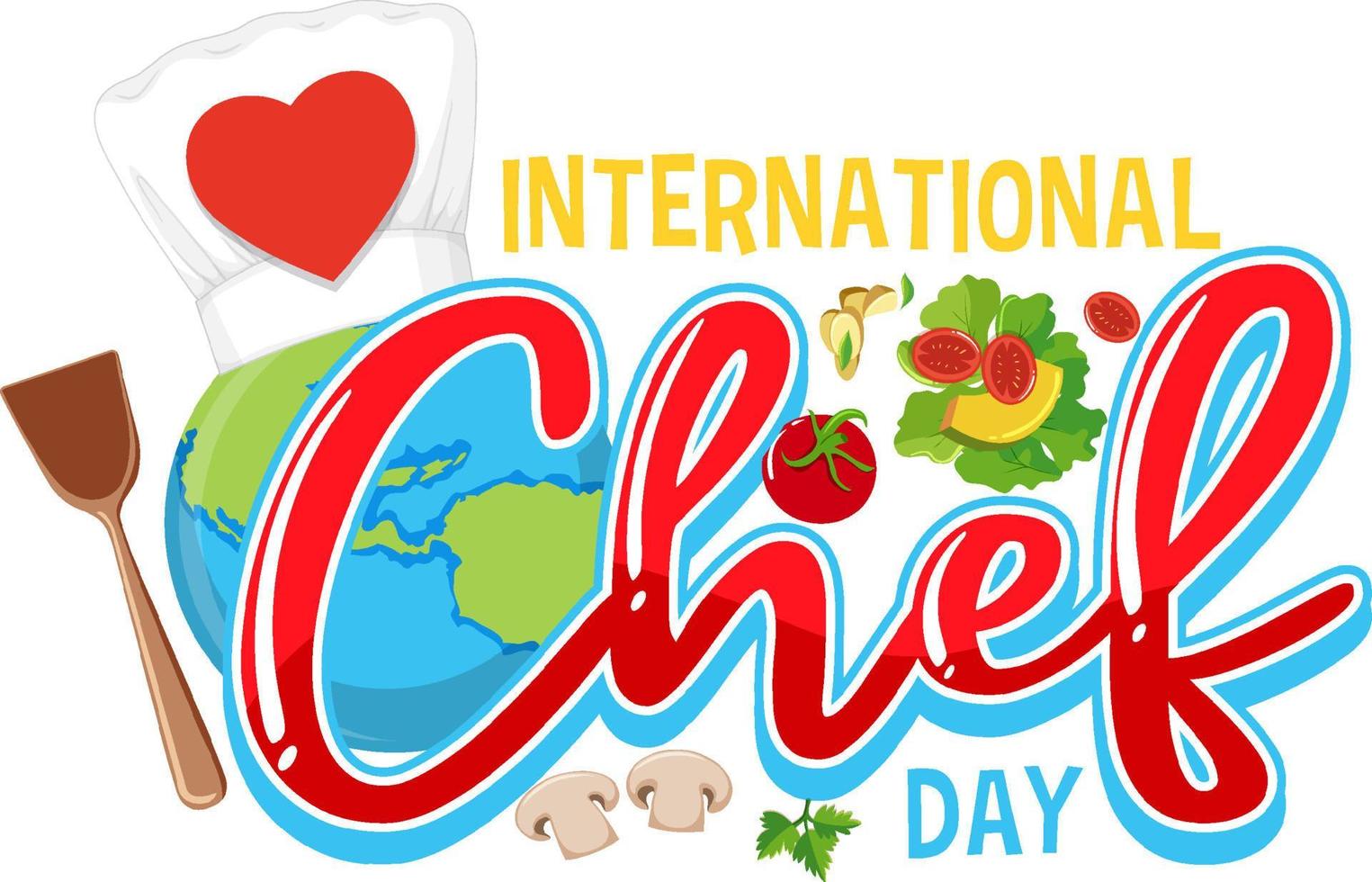 International Chef Day Poster Design vector