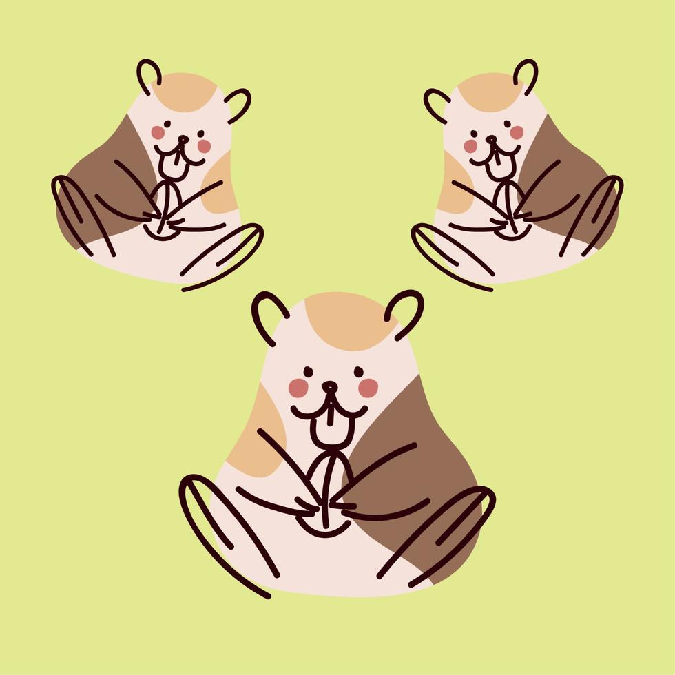 funny pets hamster vector