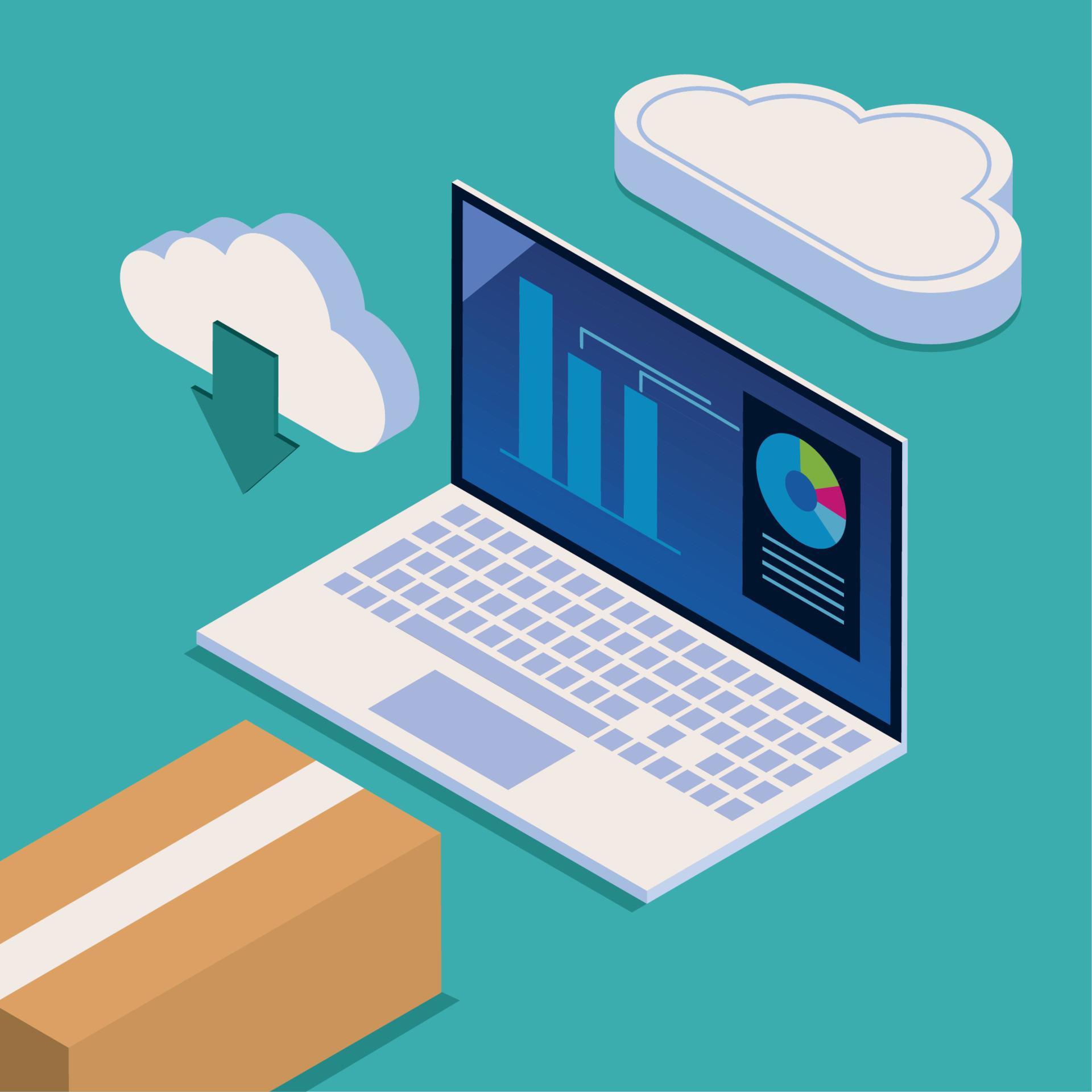 laptop storage tech 11126680 Vector Art at Vecteezy