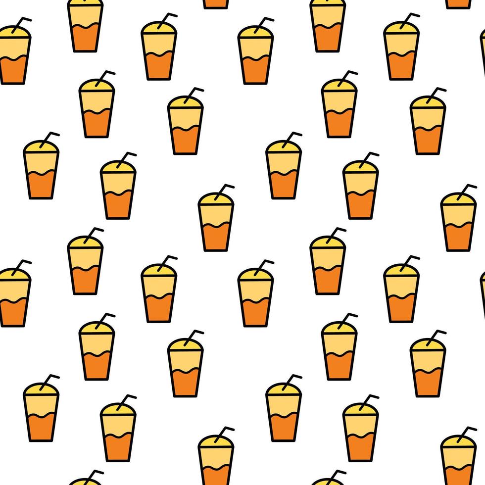 seamless pattern food background. Juice cup seamless pattern vector