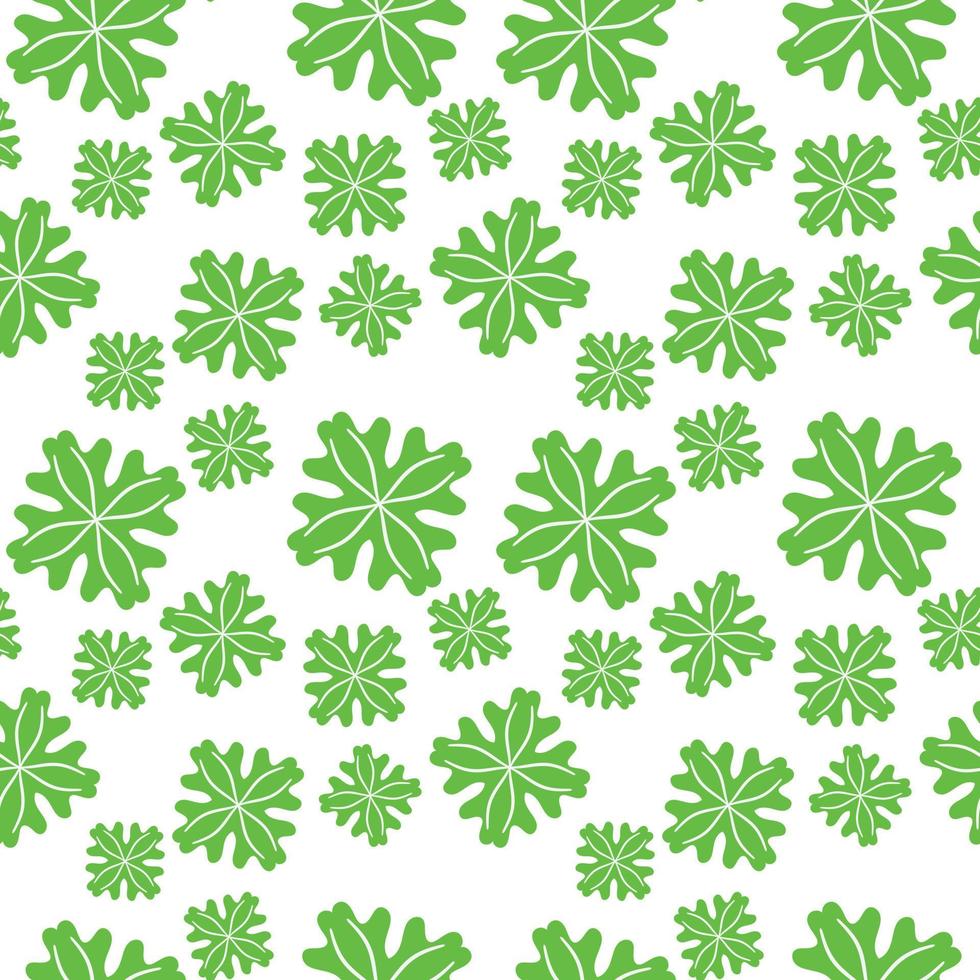 Vector illustration of seamless leaf pattern. Floral organic background