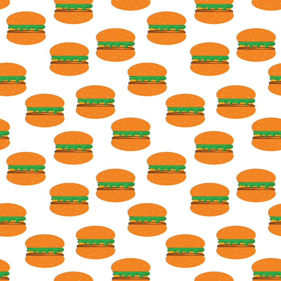 seamless pattern food background. Burger seamless pattern vector