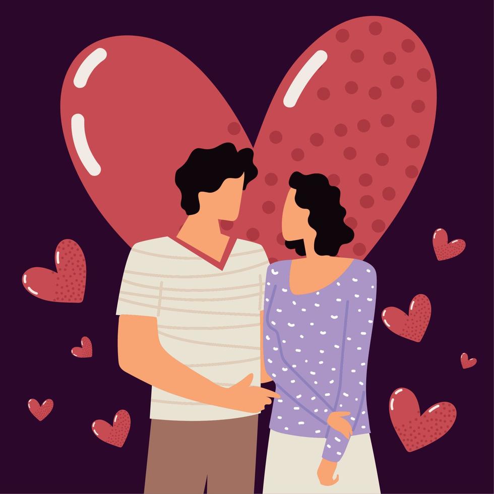 pareja enamorada vector