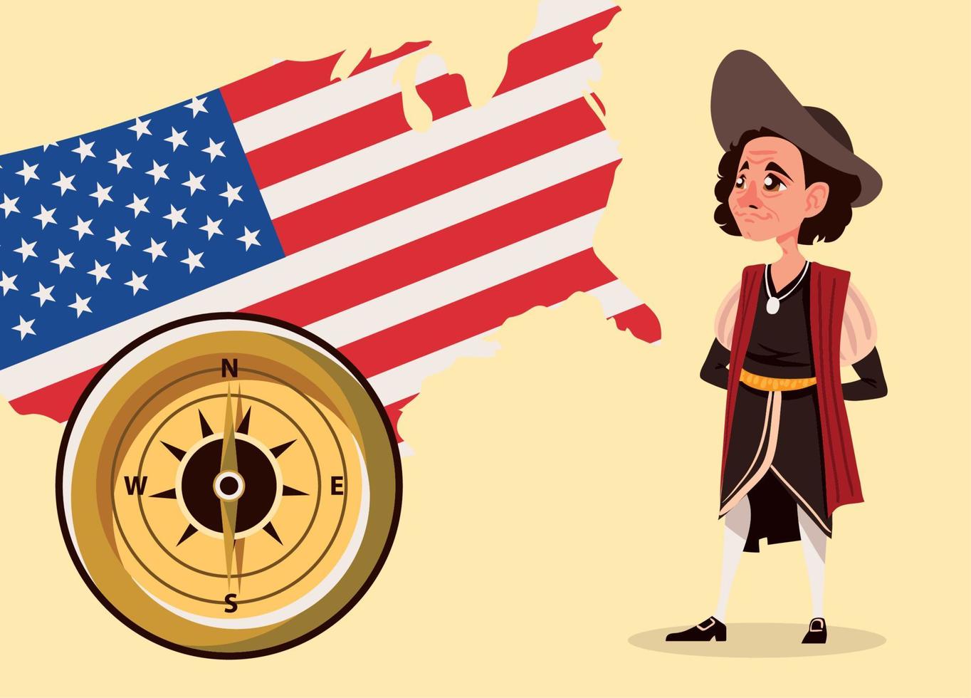 columbus day, related vector