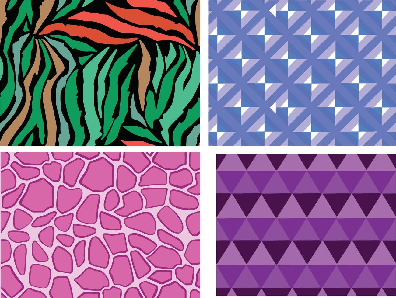 colección de patrones sin fisuras hechos a mano. conjunto de texturas de tinta. vector